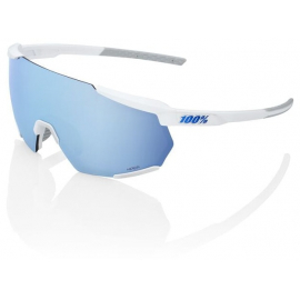 Glasses Racetrap 3.0 - Matte White - HiPER Blue Multilayer Mirror Lens