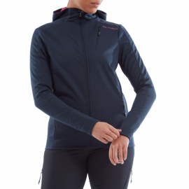 CAVE WOMENS SOFTSHELL CYCLING HOODIE 2022 NAVYPINK