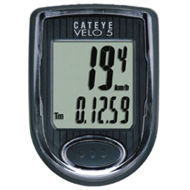 CATEYE VELO 5 WIRED CYCLE COMPUTER BLACK