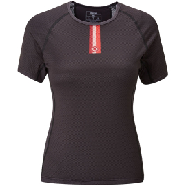 Ladies Mesh SS Base Layer Recycled Fabric Neck Stripe