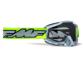 POWERBOMB Goggle Silver Lime - Clear Lens