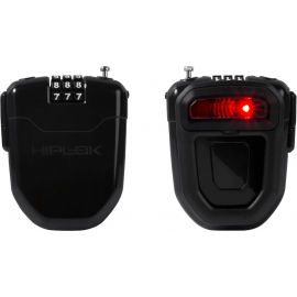 HIPLOK FLX WEARABLE RETRACTABLE COMBINATION LOCK WITH INTEGRATED REAR LIGHT