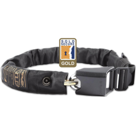 HIPLOK GOLD WEARABLE CHAIN LOCK 10MM X 85CM  WAIST 2444 INCHES GOLD SOLD SECURE BLACK 10MM X 85CM