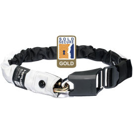HIPLOK GOLD WEARABLE CHAIN LOCK 10MM X 85CM  WAIST 2444 INCHES GOLD SOLD SECURE HIGH VISIBILITY SUPER BRIGHT 10MM X 85CM