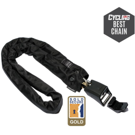 HIPLOK HOME GOLD CHAIN LOCK 10MM X 150CM INCLUDES WALL HOOK GOLD SOLD SECURE BLACK 10MM X 150CM