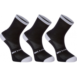 Freewheel coolmax mid sock triple pack - black - small 36-39