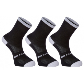 Freewheel coolmax mid sock triple pack - black - small 36-39