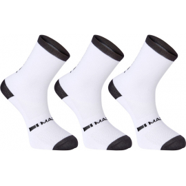 Freewheel coolmax mid sock triple pack - white - small 36-39