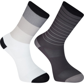 Sportive long sock twin pack  stripes phantom / white small 36-39