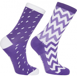 Sportive mid sock twin pack  ziggy purple reign / white small 36-39
