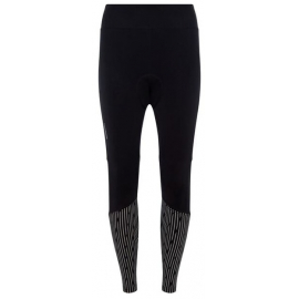 Stellar padded women's reflective thermal tights with DWR, black - size 8