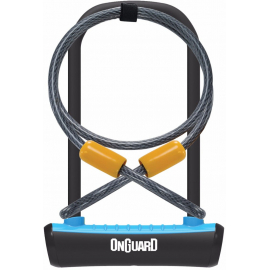 OnGuard Neon U-Lock + Extender Cable Blue 115 x 230 x 11mm