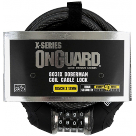 OnGuard X Doberman Combo 8031 Cable Lock 1850 x 12mm