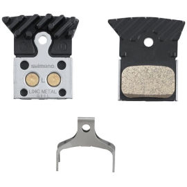 L04C disc pads & spring, alloy/stainless back with cooling fins, metal sintered