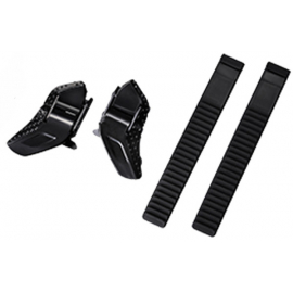 Low profile buckle and strap set, black