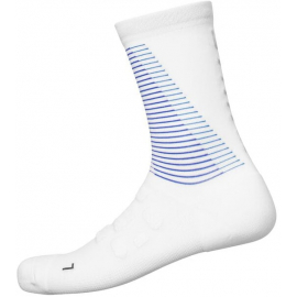 Unisex S-PHYRE Tall Socks, White/Purple, Size L (Size 45-48)