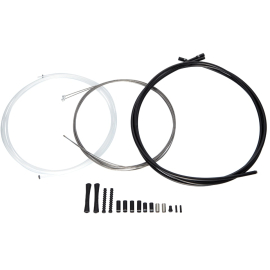 SLICKWIRE PRO ROADMTB SHIFT CABLE KIT 4MM 2X2300MM 11MM ELITE CABLE 4MM REINFORCED LINEAR STRAND  5MM SEAL SYSTEM HOUSING FERRULES END CAPS FRAME PROTECTORS