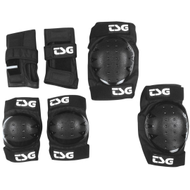 Basic Padset All-in-one skate protection set. Knee pads, Elbow pads and Wrist guards. Sizes: Jnr, S, M, L