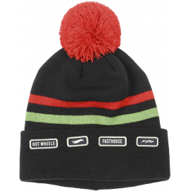 FASTHOUSE EXPRESS HOT WHEELS POM BEANIE BLACKRED ONE SIZE