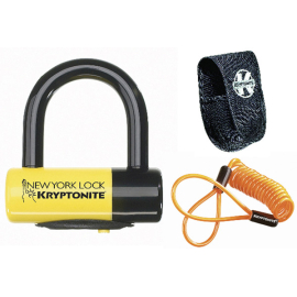 New York Liberty Disc Lock - with reminder cable -Sold Secure Gold