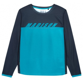 Flux youth long sleeve jersey - curacao blue - age 5 - 6