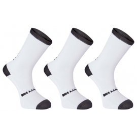 Freewheel coolmax long sock triple pack - white - small 36-39