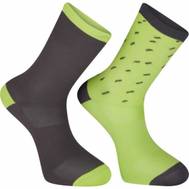 Sportive long sock twin pack  rain drops phantom / lime punch medium 40-42