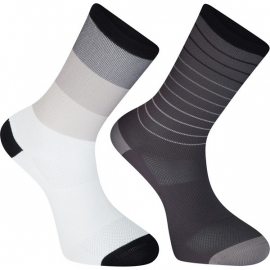 Sportive long sock twin pack  stripes phantom / white medium 40-42