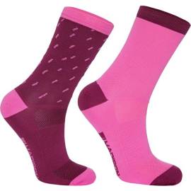 Sportive mid sock twin pack  rain drops classy burgundy / bright berry medium 40