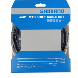 MTB gear cable set with stainless steel inner wire  black